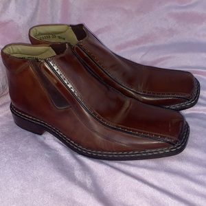 Stacy Adams Men's Brown Leather Ankle Boots | Size 10.5